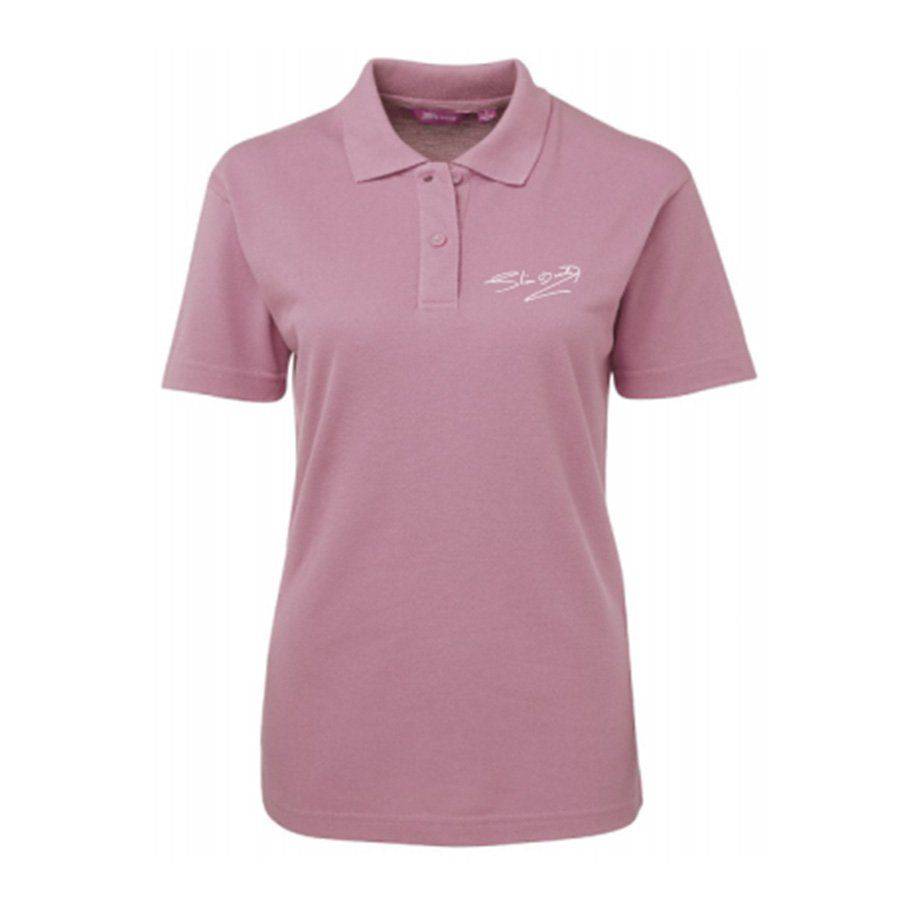 ladies pink polo shirt